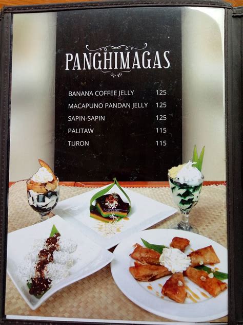 Menu at Ka Tunying's Tagaytay restaurant, Tagaytay, .